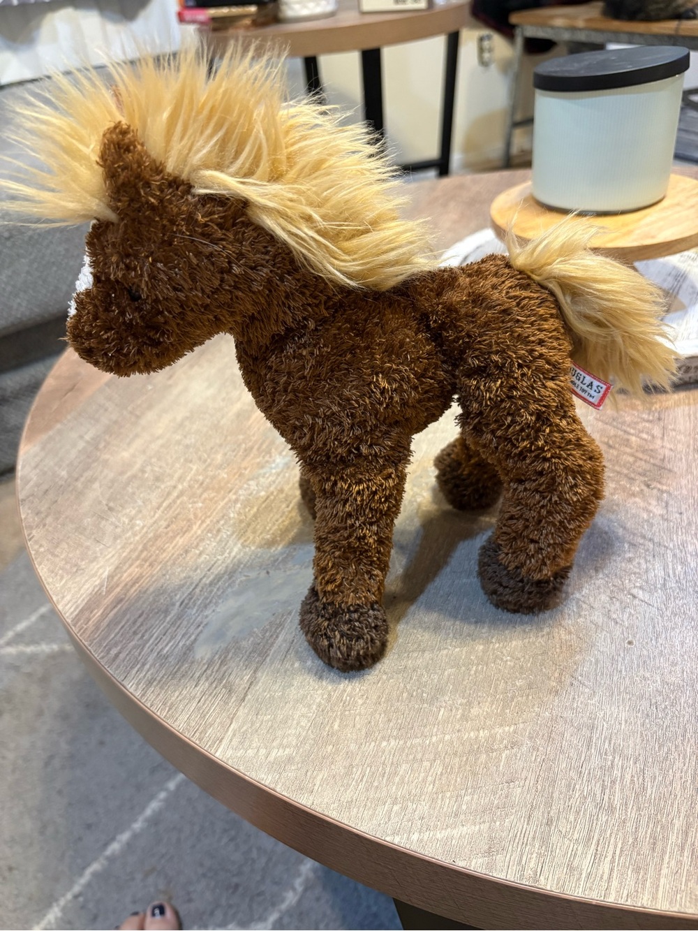 Douglas Plush Pony with Blonde Mane